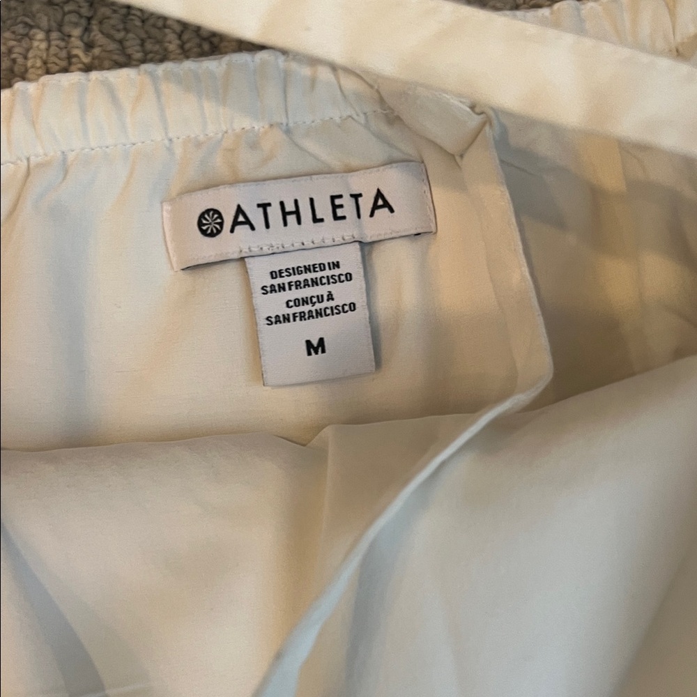 Athleta White Spaghetti Strap dress- medium - new without tags - Picture 2 of 2